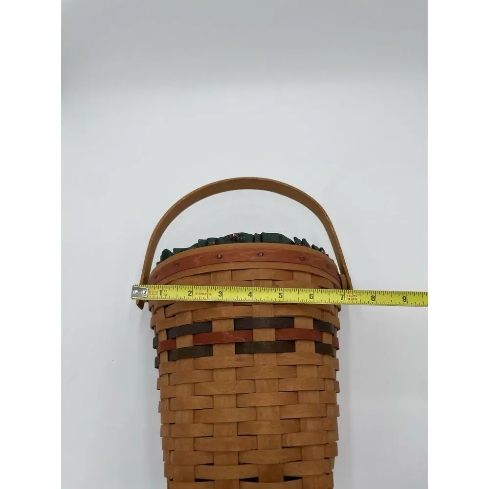 Longaberger Shades of Autumn Wall Mount 1993 Basket, Liner & Plastic Insert